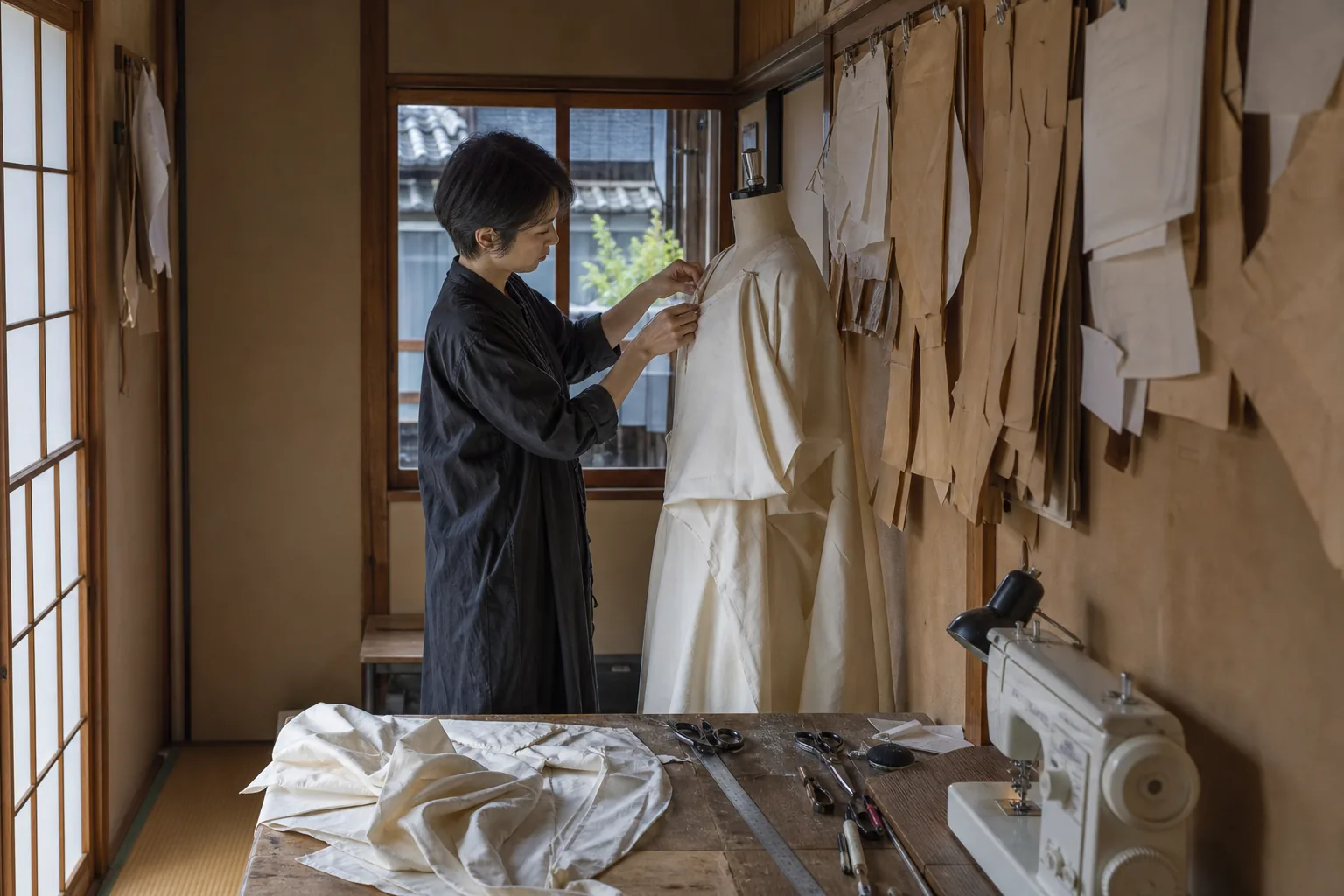 Small independent drape & construction studio in Kyoto, Japan
